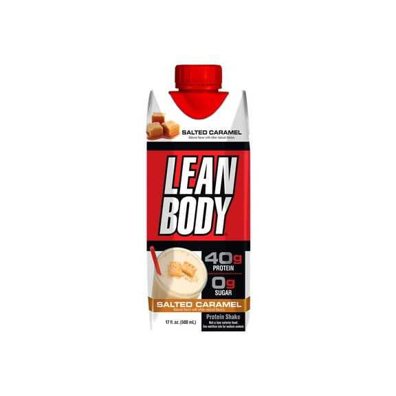 Labrada Lean Body Protein Shake, Salted Caramel, 40g Protein, 17 Fl Oz, 12 Ct