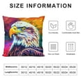 thumbnail image 5 of Orinice Eagle Graphic Decorative Throw Pillow Cover for Home Couch Living Room Bed Sofa Car Bedroom, Durable Cotton Linen Fabric, Indoor Outdoor Decoration, 1PC 22x22in, 5 of 5