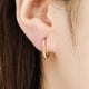 thumbnail image 3 of Pendientes de plata de ley 925 en forma de U franceses con un estilo sencillo y moderno para mujer, aros de moda y pendientes retro, 3 of 5