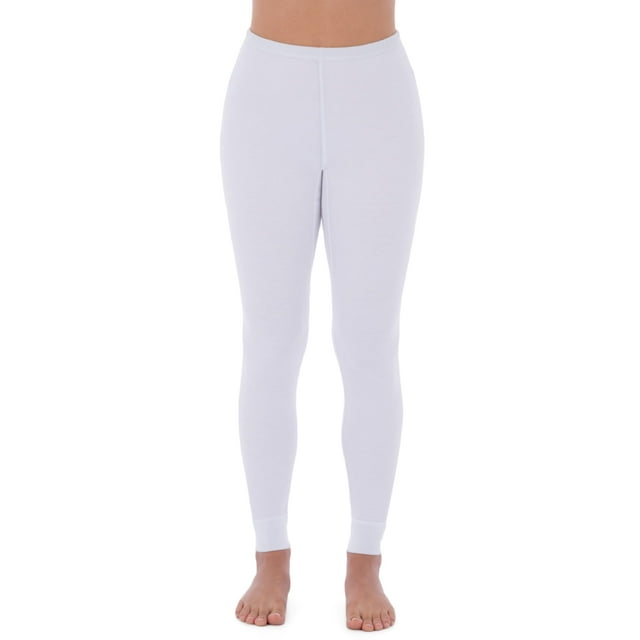 Calza Térmica Micro Waffle para Mujer Fruit of the Loom Blanca Talle XS