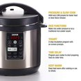 thumbnail image 3 of Zavor LUX Multi-Cooker, 8 Quart Electric Pressure Cooker, Slow Cooker, Rice Cooker, Yogurt Maker and more - Stainless Steel (ZSELX03), 3 of 3