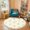 Color 3, variant on Washable Non Slip 4ft Round Rug, Pastel Watercolor Floral Delicate Blossoms Leaves Circle Area Rugs with Tassels Carpet for Nursery Bedroom Living Room Playroom Tent Rug