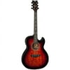 Dean Exhibition Thin Body Quilt Ash Acoustic-Electric Guitar w/ Cutaway - Tiger Eye