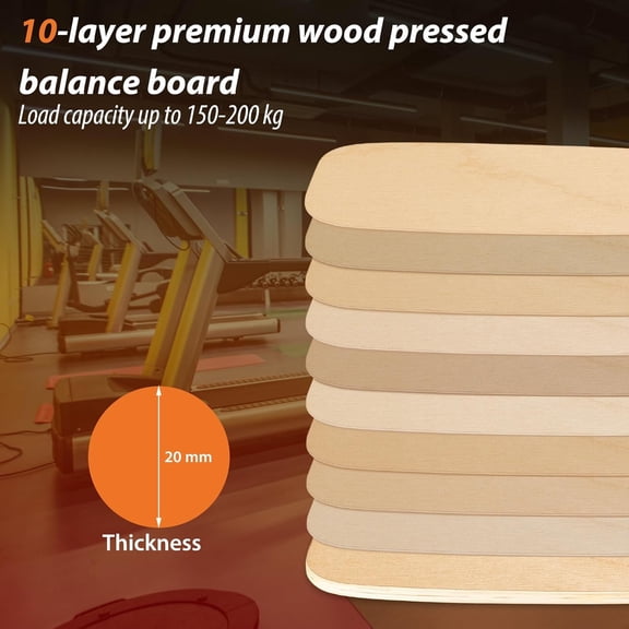 Balance Board for Adults | Wobble Board with Adjustable Stoppers - 3 Different Distance Options | Wooden Balance Boards for Improve Balance, Surf Trainer & Physical Therapy$$Sport & Recreation Other
