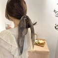 thumbnail image 4 of Hair Band Ink Printing Vintage Style Fabric Long Ribbon Hair Ties Summer Scarf for Female, 4 of 10