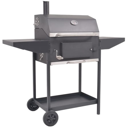 Casafoyer BBQ Charcoal Smoker with Bottom Shelf Black