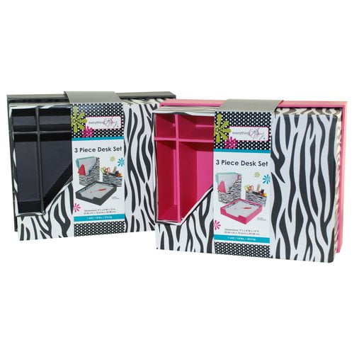 Everything Mary 3pc Desk Set Zebra