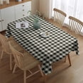 thumbnail image 2 of Plaid Grid Beige Table Cloth,Wrinkle Free Table Cover with Polyester,Waterproof Reusable Table Clothes for Kitchen Picnic Party (Rectangle,60x84inch), 2 of 5