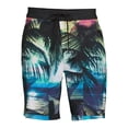 thumbnail image 3 of No Boundaries Men's and Big Men's 9" Palm Photo Swim Boardshorts, 3 of 5