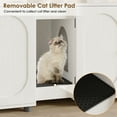thumbnail image 4 of Extra Large Double Cat Litter Box Enclosure for 2 Cats - Hidden Cat Furniture with Rattan-Style Doors - Spacious Storage - Multi-Functional Cat Washroom Table - End Table TV Stand, 4 of 7