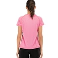 thumbnail image 4 of Women Quick Dry Workout T-Shirt Short Sleeve Yoga Top Moisture Wicking Athletic Shirts Fitness Workout Activewear Tennis Tops,Pink S-3XL, 4 of 6