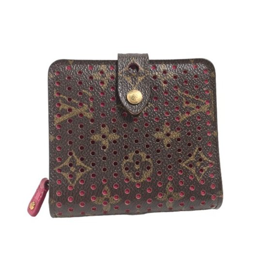 Pre-Owned LOUIS VUITTON Round Zipper Monogram Perfot Bifold Wallet M95188 Louis Vuitton Fuchsia LV (Good)