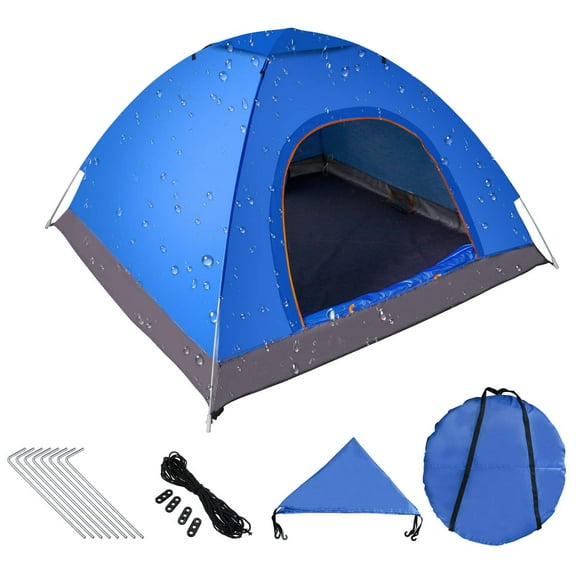 HOOWIFFY Beach Tents Automatic Folding Tent Blue 1Set for Traveling