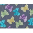 thumbnail image 2 of Zelouf Butterfly Burn-Out Organdy  , Sewing, DIY, Crafts Fabric by the Yard, Turq/lime/yellow/purple, 5 Yard, 2 of 2