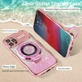 thumbnail image 5 of Dteck for iPhone 14 Pro Case with Camera Lens Protector, Love Heart with Rotating Ring Holder Stand Sparkly Phone Case for iPhone 14 Pro,Pink, 5 of 5