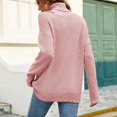 SEMIMAY 2022 Autumn Winter New Solid Color Lapel Knitted Sweater Woman