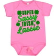 thumbnail image 3 of Inktastic Super Sassy Irish Lassy with Green 4 Leaf Clovers Boys or Girls Baby Bodysuit, 3 of 5