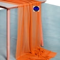 thumbnail image 2 of MDS pack of 25 Wedding 29 x 120 inches Sheer chiffon Table Runner for Rustic Boho Wedding Banquet Decor for 10Ft Table Runners - Orange, 2 of 6