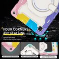 thumbnail image 2 of FJLBDE Case for Samsung Galaxy Tab S6 Lite 10.4 Inch 2024/2022/2020 with 360 Kickstand, Shoulder Strap Carrying Protective Cover, Multicolor Pink, 2 of 6