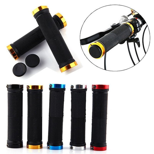 2@# Motorcycle Dirt Pit Bike Rubber Handlebar Grip Soft Rubber Anti-Slip Handle Grip Lock Bar End Motorcycle Colorful HandleStyle A1 He Qiyong unisex