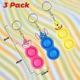 thumbnail image 2 of Fidget Simple Dimple Dimples Mini Bubble Flipping Keychain Toy Toys Kawaii Funny Keychains Chain Cartoon Design Fun Cute Cool Silicone For Girls Boys, 2 of 5