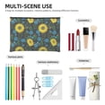 thumbnail image 5 of Fotbe Sunflowers And Blue Flower Reusable Cosmetic Bag Makeup Bag for Women Large Travel Cosmetic Pouch Girls' Make Up Organizer, 5 of 8