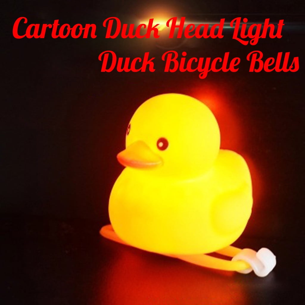 Small Yellow Duck Bicycle Bells Handlebar Head Light Broken Wind Duck Helmet 