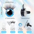 thumbnail image 2 of Doll Accessories HINZIC Ojos de juguete con purpurina de seguridad, 64 unidades, 20 mm, 2 of 7