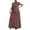 Red, variant on SOOMLON Plus Size Dresses for Curvy Women Ruffle Cap Sleeve Long Dress Fancy Patchwork Dress Casual Vacation Wear
