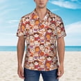 thumbnail image 4 of Daiia Maneki-Neko Cats Hawaiian Shirt for Men Gentle Cotton Regular Short Sleeve Casual-Large, 4 of 9