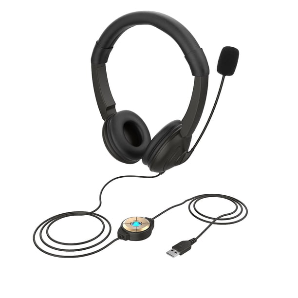 QY359 USB Gaming Overhead Auriculares Negro Auriculares con cable Reducción de ruido Omnidireccional Business Over Ear Auricular para negocios Kearding EL014276-01