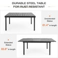 thumbnail image 5 of Sophia & William 7-Piece Outdoor Patio Dining Set Metal Rattan Chairs and Extendable Steel Table, 5 of 10