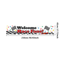 thumbnail image 3 of Welcome Race Fans Banner with Checkered Flags and Confetti Race Themed Backdrop Party Decorations for Racing Events Car Shows Fan Gatherings Race Parties, 3 of 8