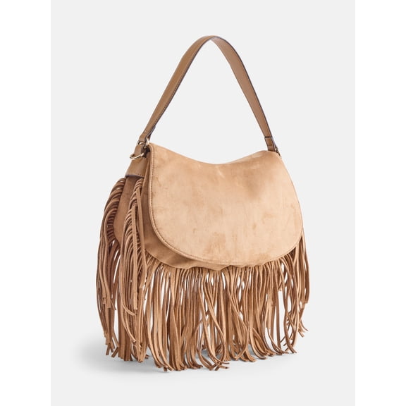 Scenario Women's Saddle Bag, Brown Fringe