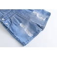 thumbnail image 5 of KIDSCOOL SPACE Baby Girl Boy Jean Overalls,Toddler Summer Denim Shortall,Blue,2-3 Years, 5 of 6