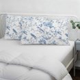 thumbnail image 4 of White Blue Spring Floral King Pillow Covers, Summer Birds Botanical Soft Breathable Throw Pillow Cases with Invisible Zipper, Decorative Pillowcase Pillows Protectors for Sofa Bed Couch 20"x36", 4 of 9