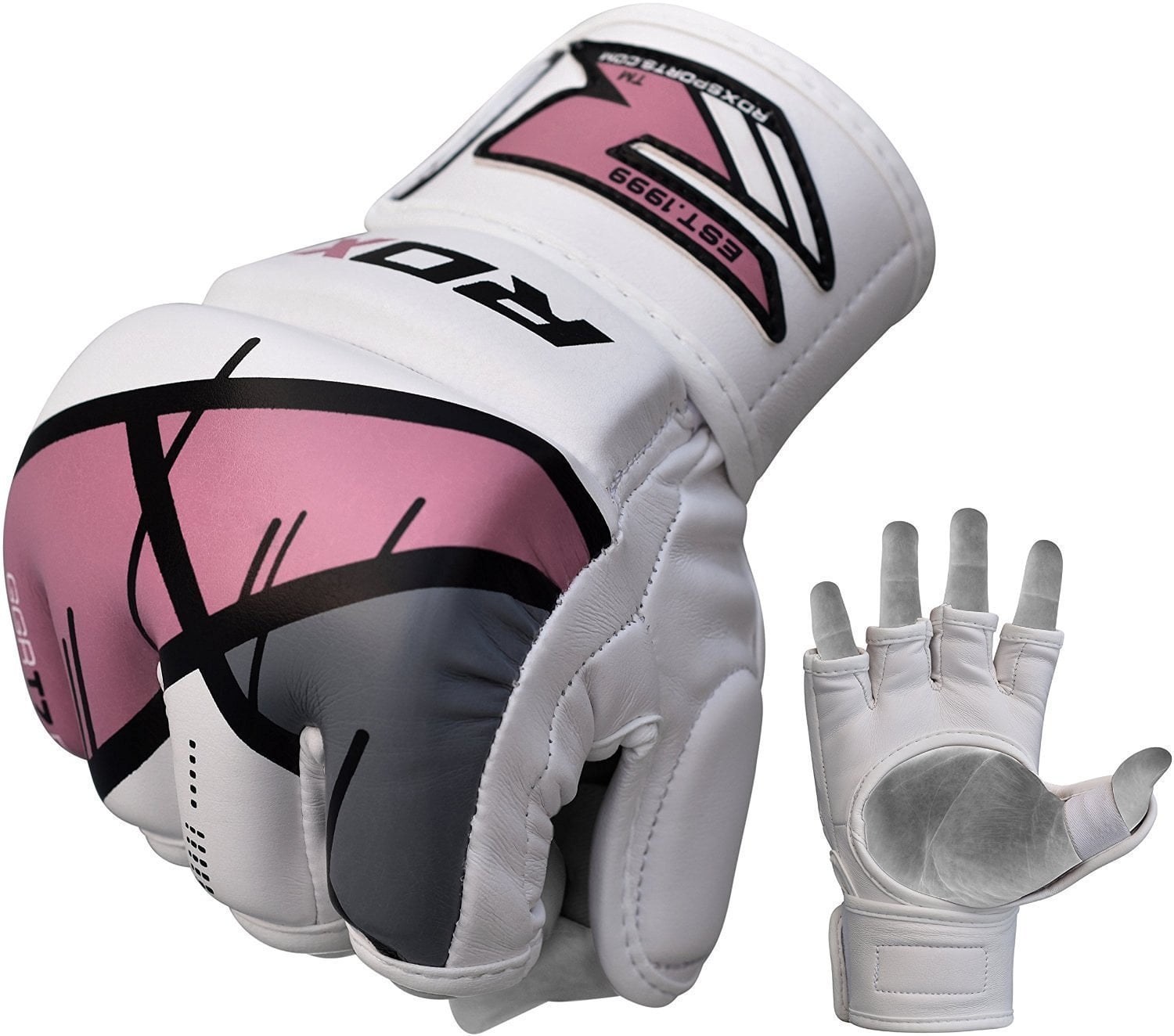 RDX MMA Gloves Women Grappling Martial Arts Ladies Cage Fighting Maya Hide Leather Girls UFC Combat Training by RDX