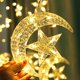 thumbnail image 5 of Twinkle Star - Cortina de luces LED con forma de luna y estrellas (138 LED), alimentada por USB, con control remoto, 8 modos, ideal para Ramadán, Navidad, bodas, fiestas, hogar, patio, césped, etc., 5 of 5