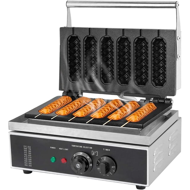 Máquina para Banderillas Bluelander, Temperatura 50° - 300°C, Capacidad de 6 Banderillas, Antiadherente