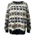 thumbnail image 4 of ManxiVoo Sweaters for Women 2023 Winter Fashion New Round Neck Drop Shoulder Loose Knitted Sweater for Women, Womens Sweaters Black XXL, 4 of 4