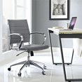 thumbnail image 3 of Home Square 2 Piece Mid Back Vinyl Office Chair with Arm Set in Gray, 3 of 5