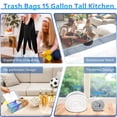 thumbnail image 6 of 13 To 15 Gallon Trash Bags, Tall Kitchen Garbage Bags Drawstring, Ultra Strong Recyclable Trash Bags Unscented Trash Can Liners For Kitchen and Commercial 30 Count (Pake of 1), 6 of 7