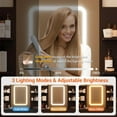 thumbnail image 2 of Towallmark Professional LED Lighted Makeup Vanity Set with Stool | Large Storage Dressing Table with 6 Drawers, Charging Station & Hair Dryer Holder – Perfect for Bedroom, Apartment, Gift, 2 of 6