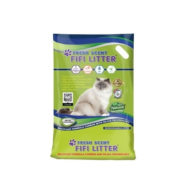 FIFI Litter 15 lb. Multi-Cat Formula, Fresh Scent, All Natural, Clumping Cat Litter, Dust-Free, 1 Bag