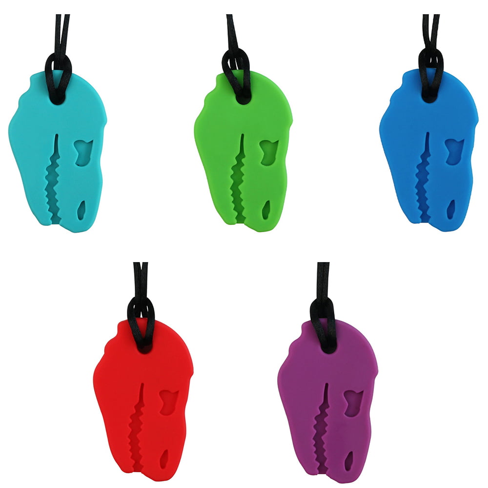 5-Pack Oral Perfect for Autistic SPD Chew Necklace by GNAWRISHING ADHD 