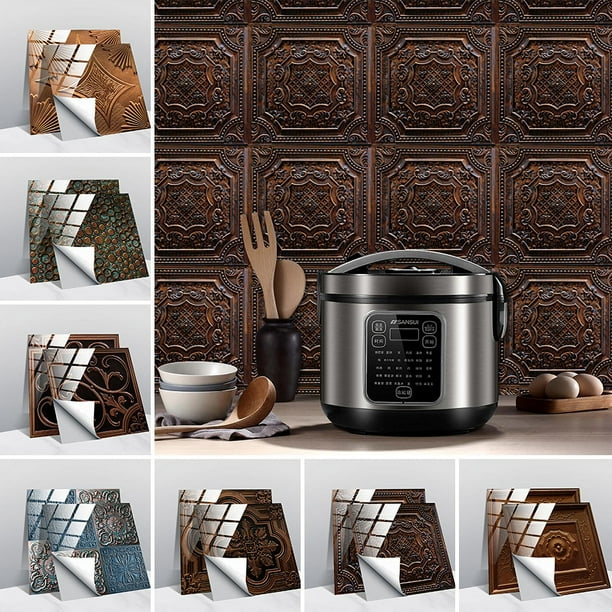 CVLIFE SelfAdhesive Backsplash Wall Tile Peel and Stick Backsplash