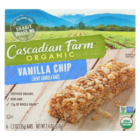 Organic Chewy Granola Bars - Vanilla Chip - Case of 12 - 7.4 oz.