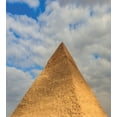 thumbnail image 3 of Egyptian Print Duvet Cover Set, Top of Pyramid Photo with Fluffy Cloudy Soft Sky, Decorative 3 Piece Bedding Set with 2 Pillow Shams, Queen Size, Caramel Pale Orange, by Ambesonne, 3 of 3