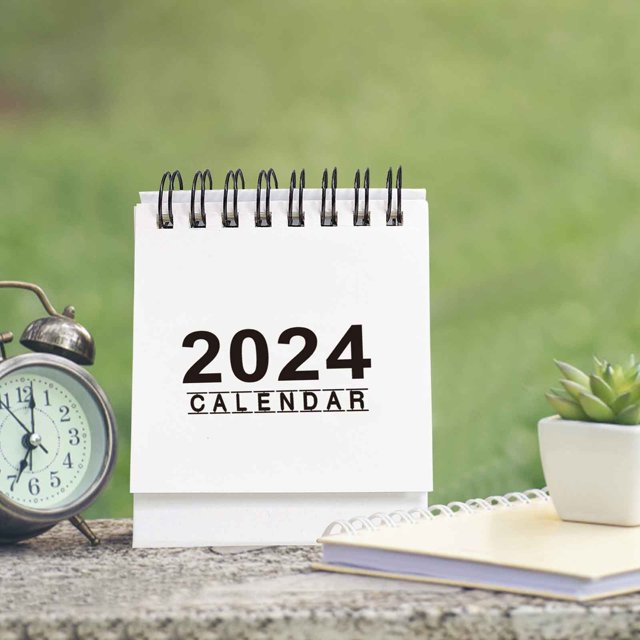 Calendar 2024 2024 Monthly Desk Calendar Countdown Suitable For School Office And Family English Mini Desk Calendar Office Desktop Decoration Portable Calendar on Clearance