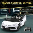 thumbnail image 2 of Garvee Ride on Car for Kids 12V Licensed Lamborghini Electric Toys Vehicles with Remote Control Battery Powered Sports Car, 2 Speeds, Sound System, LED Headlights and Hydraulic Doors (White), 2 of 9